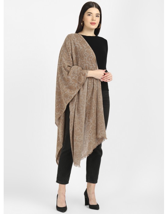 Women stole printed design camel